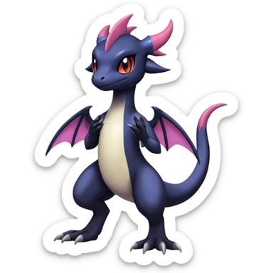 Shiny Cute Cool Salandit-Absol-Noibat-Noivern-Hybrid (Full body) sticker