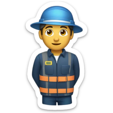Una persona trabajando como marinero  sticker
