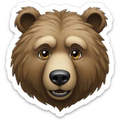 face bear with urban flow sticker