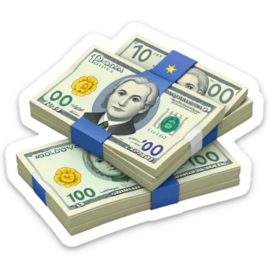 100 moldovan money sticker