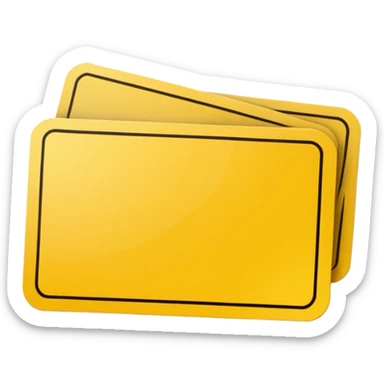 yellow ticket card sticker