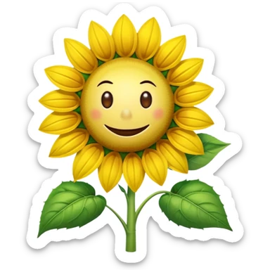 An exact  picture of the sunflower from Plants vs. Zombies sticker