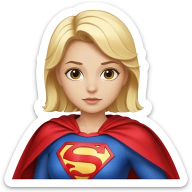 Glamorous blonde superhero sticker