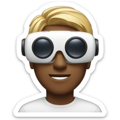 men wearing virtual reality glasses sticker