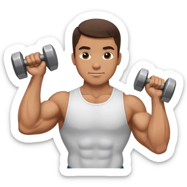 man hammer curl lift sticker