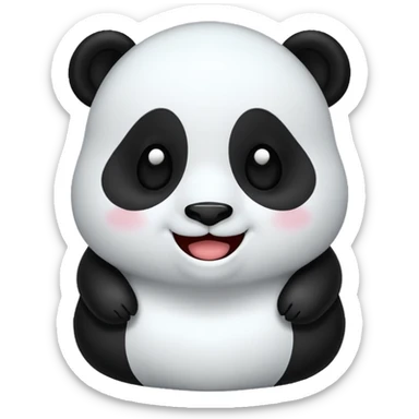 A cute ghost with panda prints all over  sticker