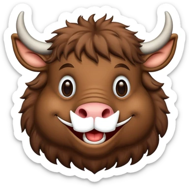 A funny water buffalo sticker