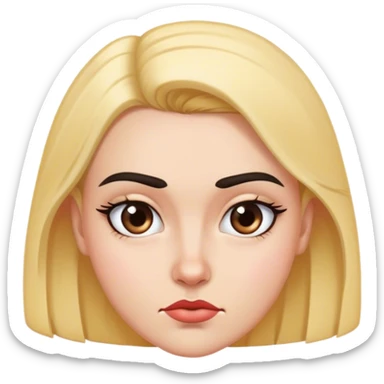 Sassy side eye with eyebrow arch  sticker