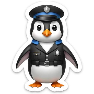 Pingouin gendarme sticker