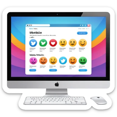 a computer screen that is showing a website sticker