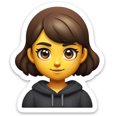 Girl with an are you serious look sticker