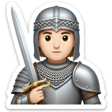 Crusader soldier sticker