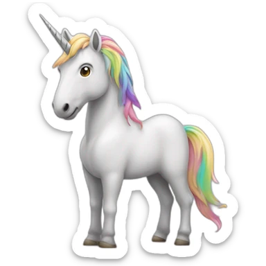 Licorne avec un mec sticker