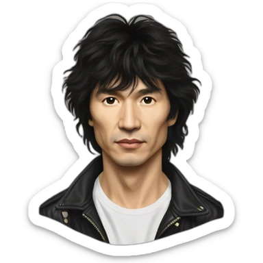 generate a text describing-the life and work of viktor tsoi, the legendary rock musician and leader of the band "kino" sticker