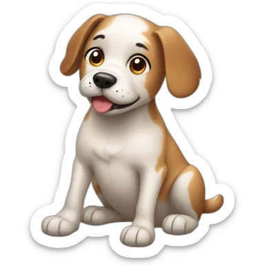 dog with itchy skin sticker