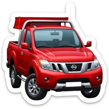Red Nissan np300 pick up truck sticker