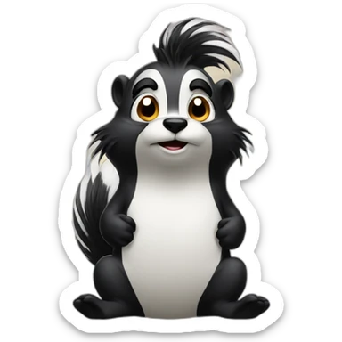Fuming skunk sticker