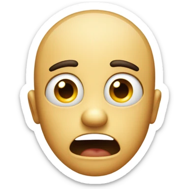 This emoji without the bubbles and kind of like a stunned face 😶‍🌫️ sticker