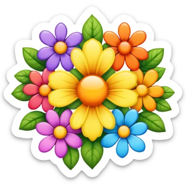 flower as puzzle sticker