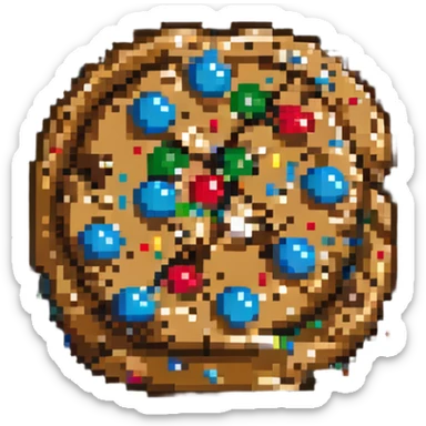 chocolate chip cookie with m&ms  sticker