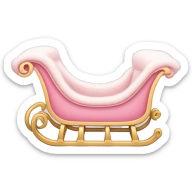 light pink sleigh sticker