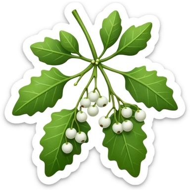 Mistletoe in bunch sticker