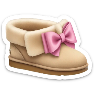 UGG slippers with bow sticker