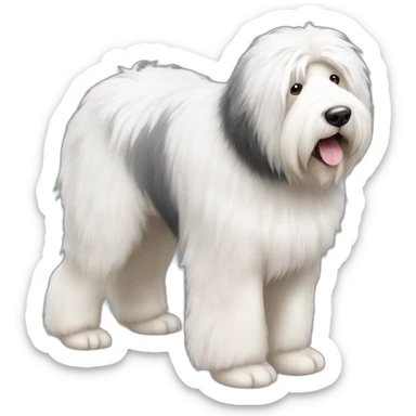 Dog old english sheepdog full-body sticker