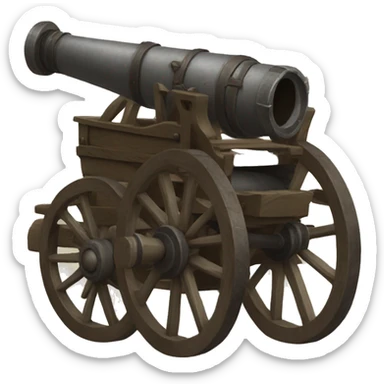 medieval war canon sticker