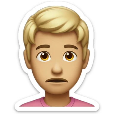 Pouting person sticker