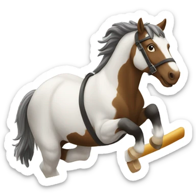 Cheval qui saute un obstacle sticker