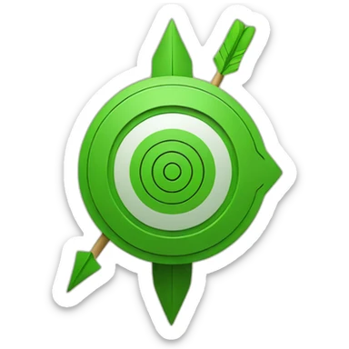 arrow in bullseye targerr sticker