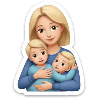 A loving mother holding her young child in her arms, warm natural light coming through a window, soft smile, emotional connection, candid moment, realistic photography, shallow depth of field, high resolution, warm tones
 sticker