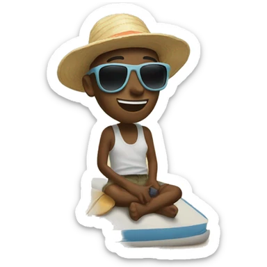 On a vacation sticker