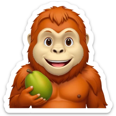 Mango orangutan sticker