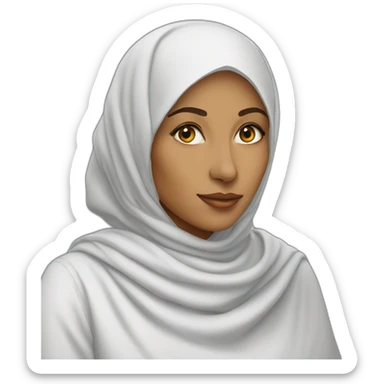 muslim woman artist coloring sticker