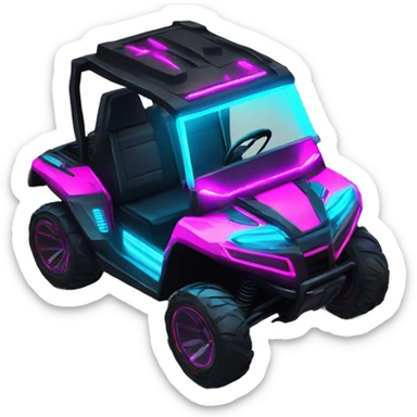 cyber punk UTV neon rapper driving sticker