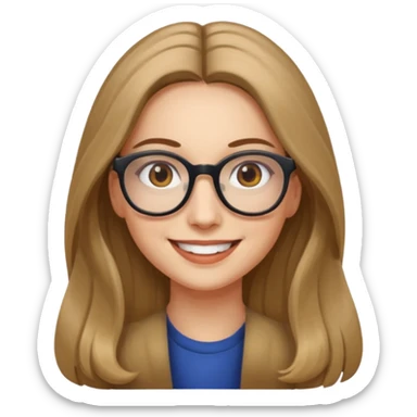 Painting Hold. Women smilling   Long hair,  lunette sticker