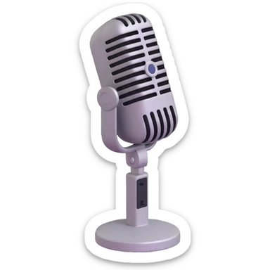 old microphone sticker