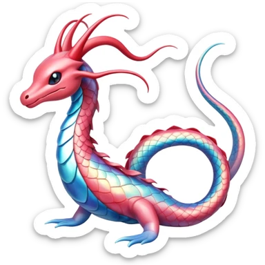 Milotic-Dragonair-Fakémon-hybrid-creature (full body)  sticker