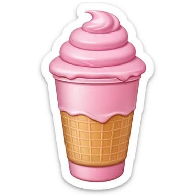 Pink ice cream pint sticker