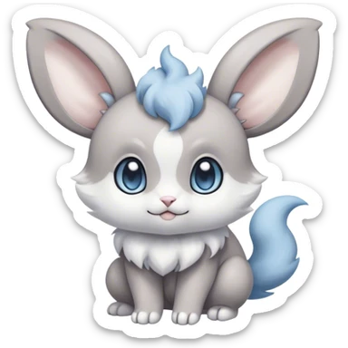 Minccino-Espurr-Cinccino-creature-hybrid sticker