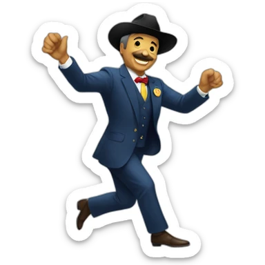 The president of Colombia dancing cumbia sticker