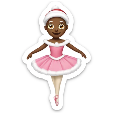 Santa wearing a ballerina outfit sticker