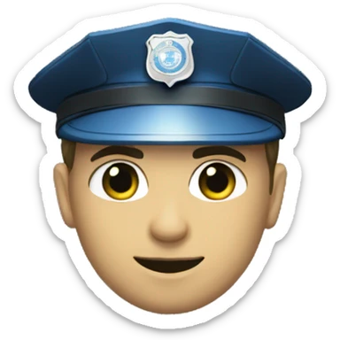 un policier en tenu sticker