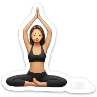 yoga girl sticker