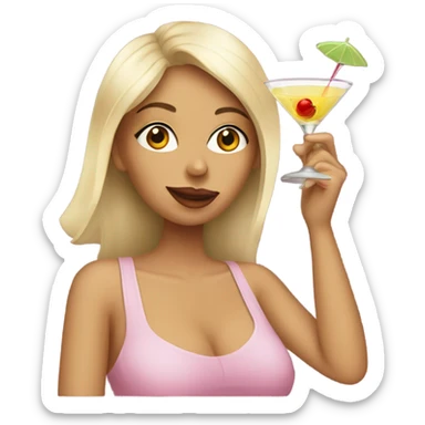 Girls drinking martinis sticker