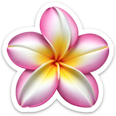 plumeria without yellow center sticker