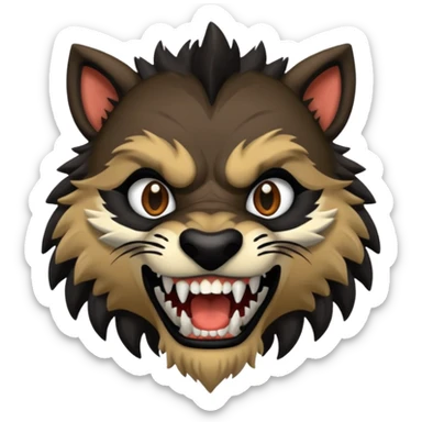 hyène gnoll noir sticker