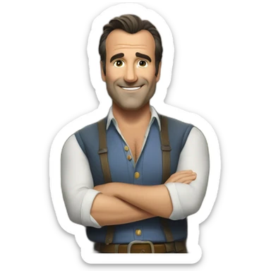 Jean Dujardin en Robin des bois sticker